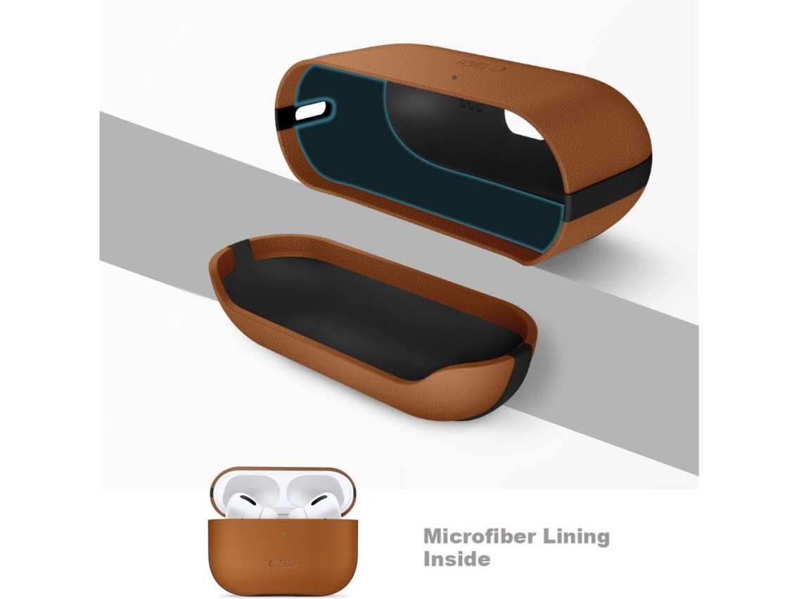Capa Tech-Protect NaturalFit para AirPods Pro 3 - Marrom