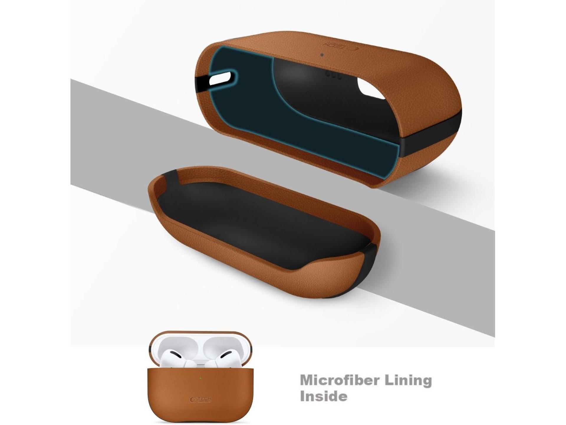 Capa Tech-Protect NaturalFit para AirPods Pro 3 - Marrom