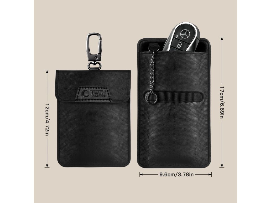 Capa antifurto para chave de carro Tech-Protect KLR400 - Preta