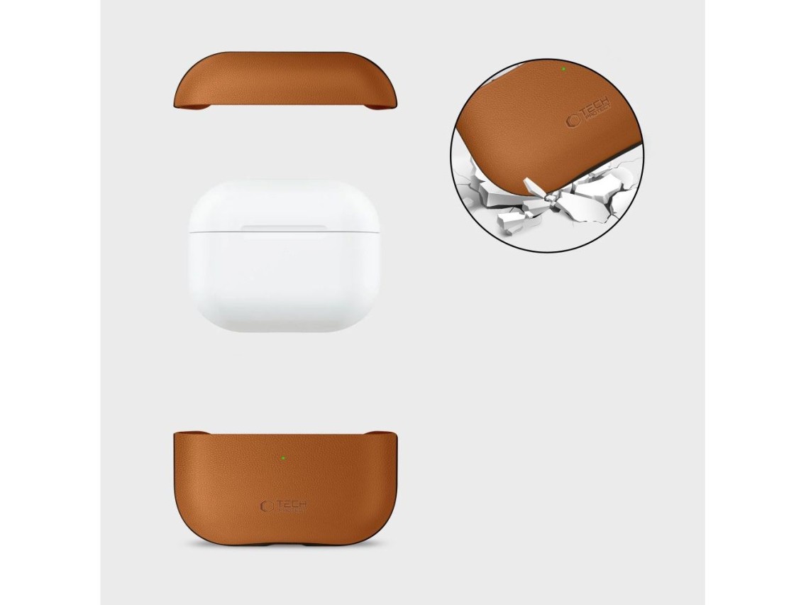 Capa Tech-Protect NaturalFit para AirPods Pro 3 - Marrom