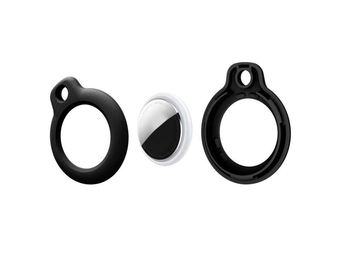Paquete de 4 fundas Tech-Protect Rough para Apple AirTag 1/2 - negras