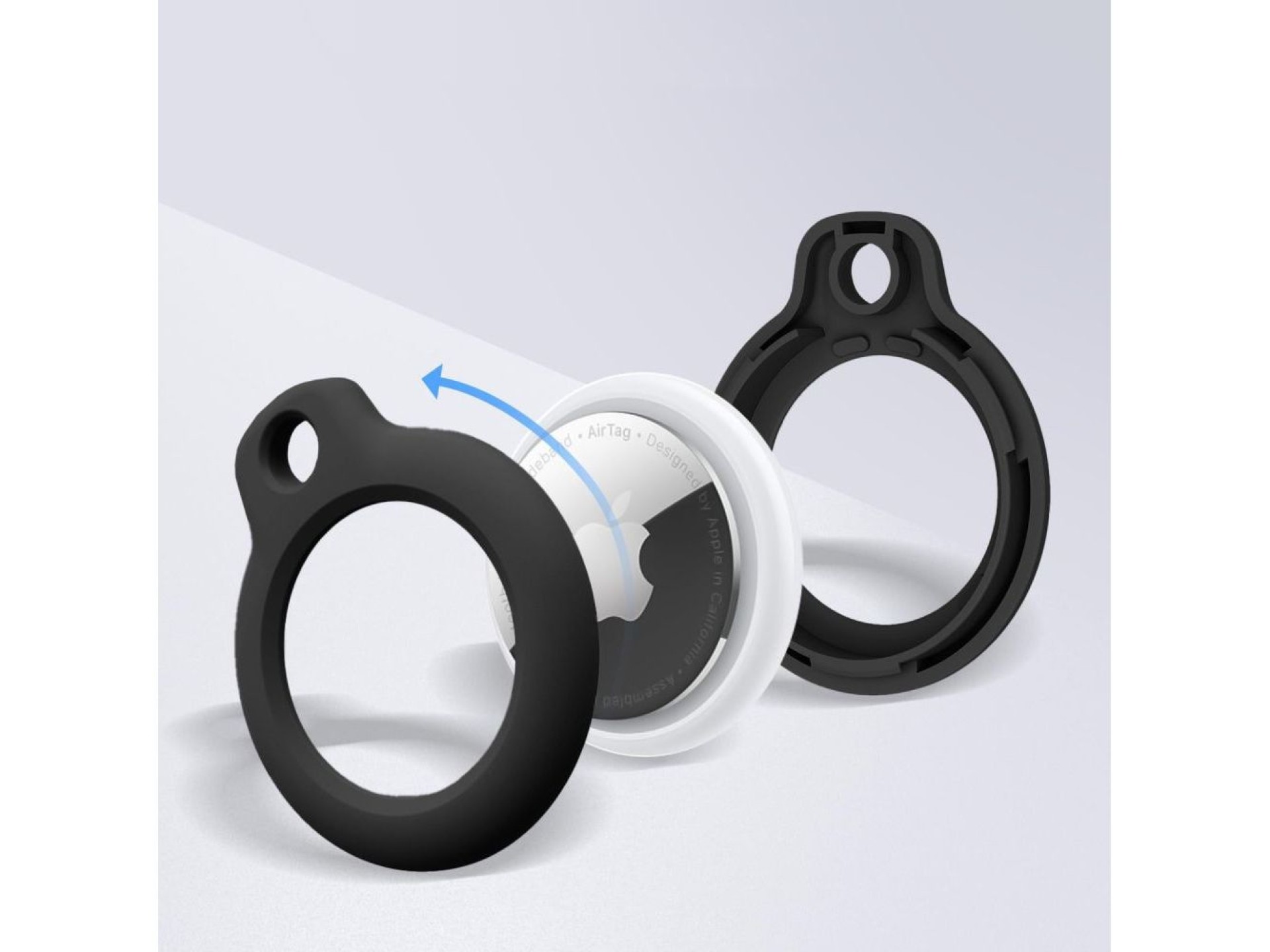 Paquete de 4 fundas Tech-Protect Rough para Apple AirTag 1/2 - negras