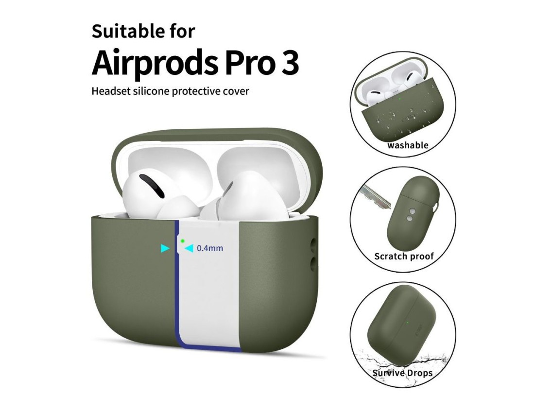 Tech-Protect Silicone Case for AirPods Pro 3 - Green
