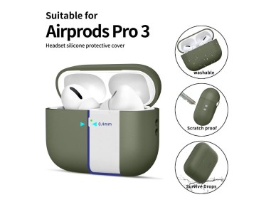 Tech-Protect Silicone Case for AirPods Pro 3 - Green