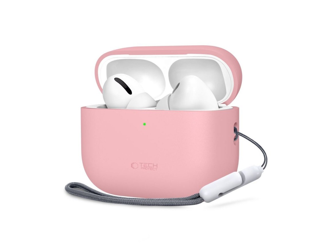 Capa de silicone Tech-Protect para AirPods Pro 3 - Rosa