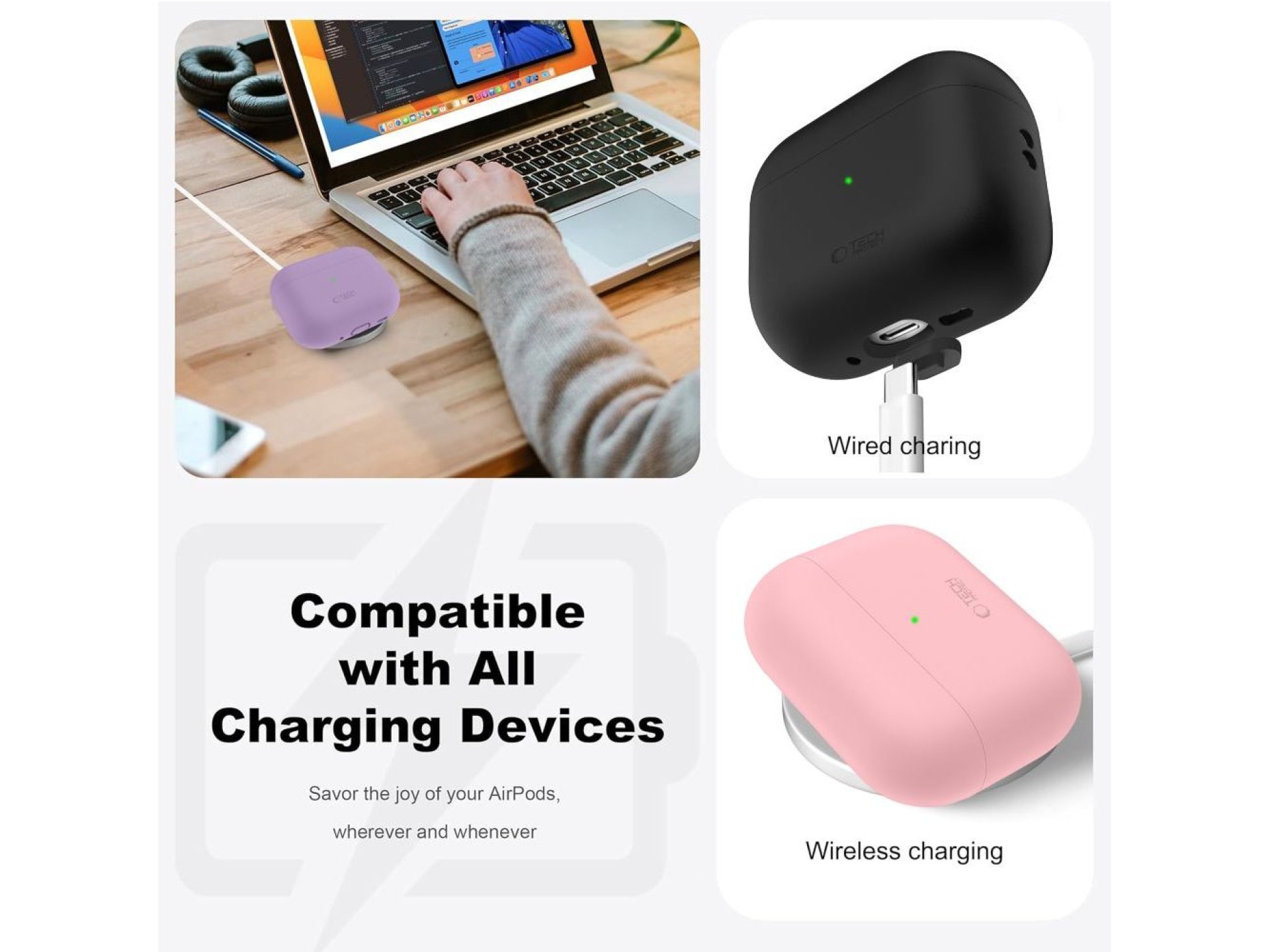 Tech-Protect Silicone Case for AirPods Pro 3 - Green