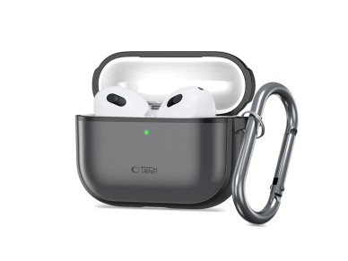 Capa de silicone Tech-Protect para AirPods Pro 3 - Preto fosco Capa de silicone Tech-Protect para AirPods Pro 3 - Preto fosco