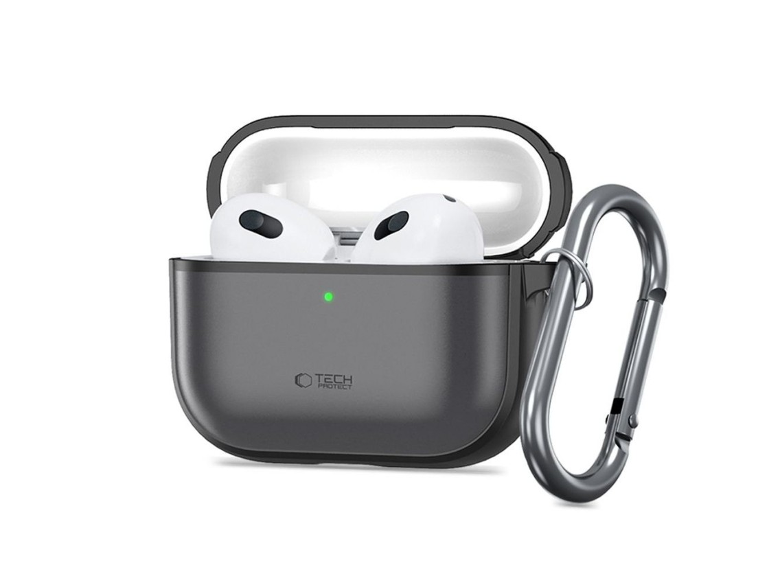 Capa de silicone Tech-Protect para AirPods Pro 3 - Preto fosco