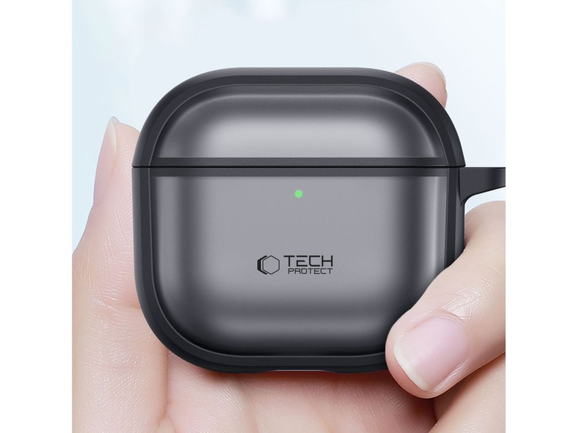 Capa de silicone Tech-Protect para AirPods Pro 3 - Preto fosco