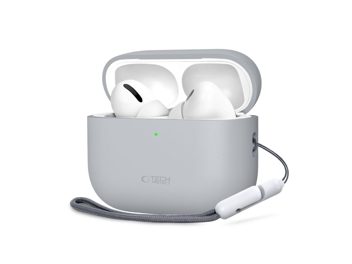 Funda de silicona Tech-Protect para AirPods Pro 3 - Gris