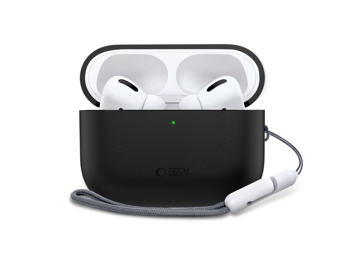 Capa de silicone Tech-Protect para AirPods Pro 3 - Preta