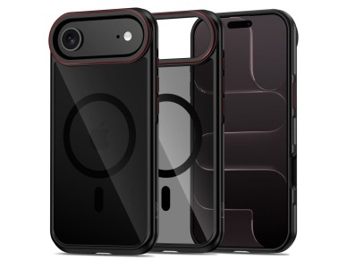 Tech-Protect MagHybrid MagSafe Case for iPhone Air - Black and Red Tech-Protect MagHybrid MagSafe Case for iPhone Air - Black and Red