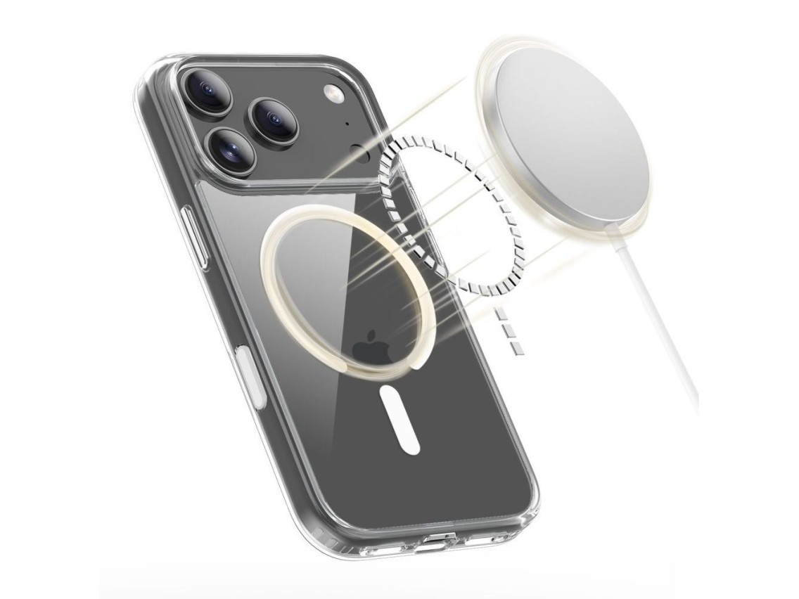 Capa Tech-Protect Flexair Hybrid CC MagSafe para iPhone 17 Pro - Transparente