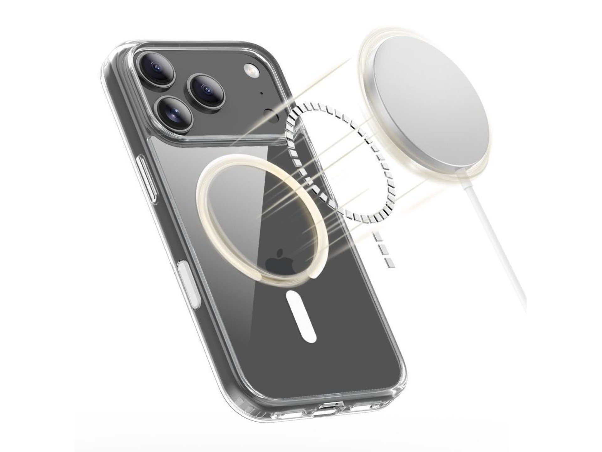 Capa Tech-Protect Flexair Hybrid CC MagSafe para iPhone 17 Pro - Transparente