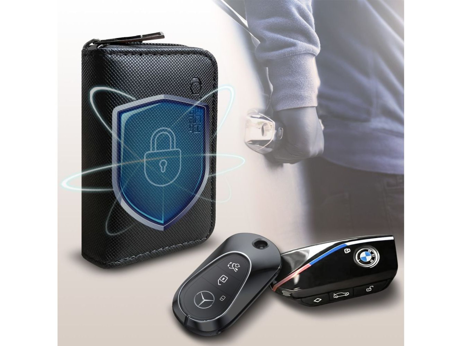 Capa antifurto para chave de carro Tech-protect KLR300 - Preta
