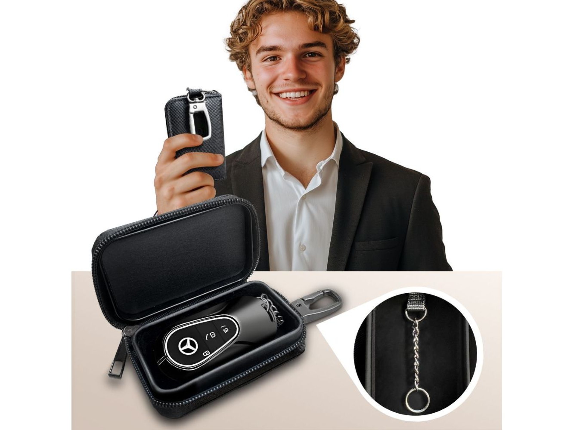 Capa antifurto para chave de carro Tech-protect KLR300 - Preta