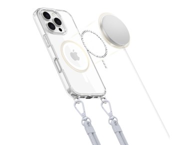 Capa Tech-Protect Flexair Chain MagSafe para iPhone 16 Pro - Transparente + 2 Cordões (Rosa e Cinza) Capa Tech-Protect Flexair Chain MagSafe para iPhone 16 Pro - Transparente + 2 Cordões (Rosa e Cinza)