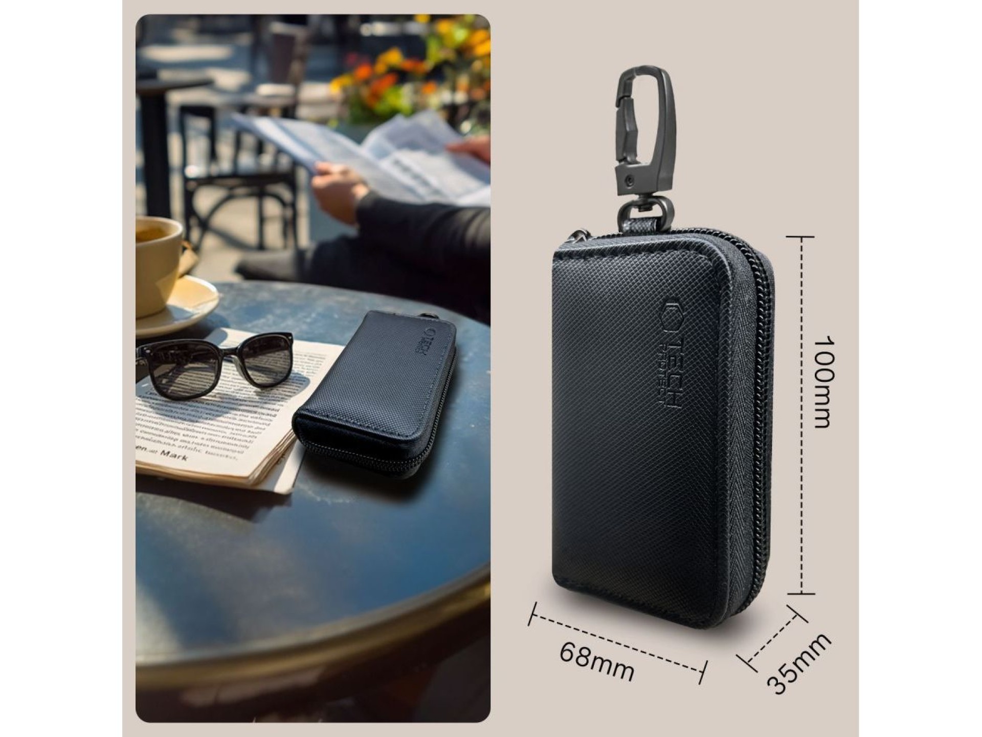 Capa antifurto para chave de carro Tech-protect KLR300 - Preta