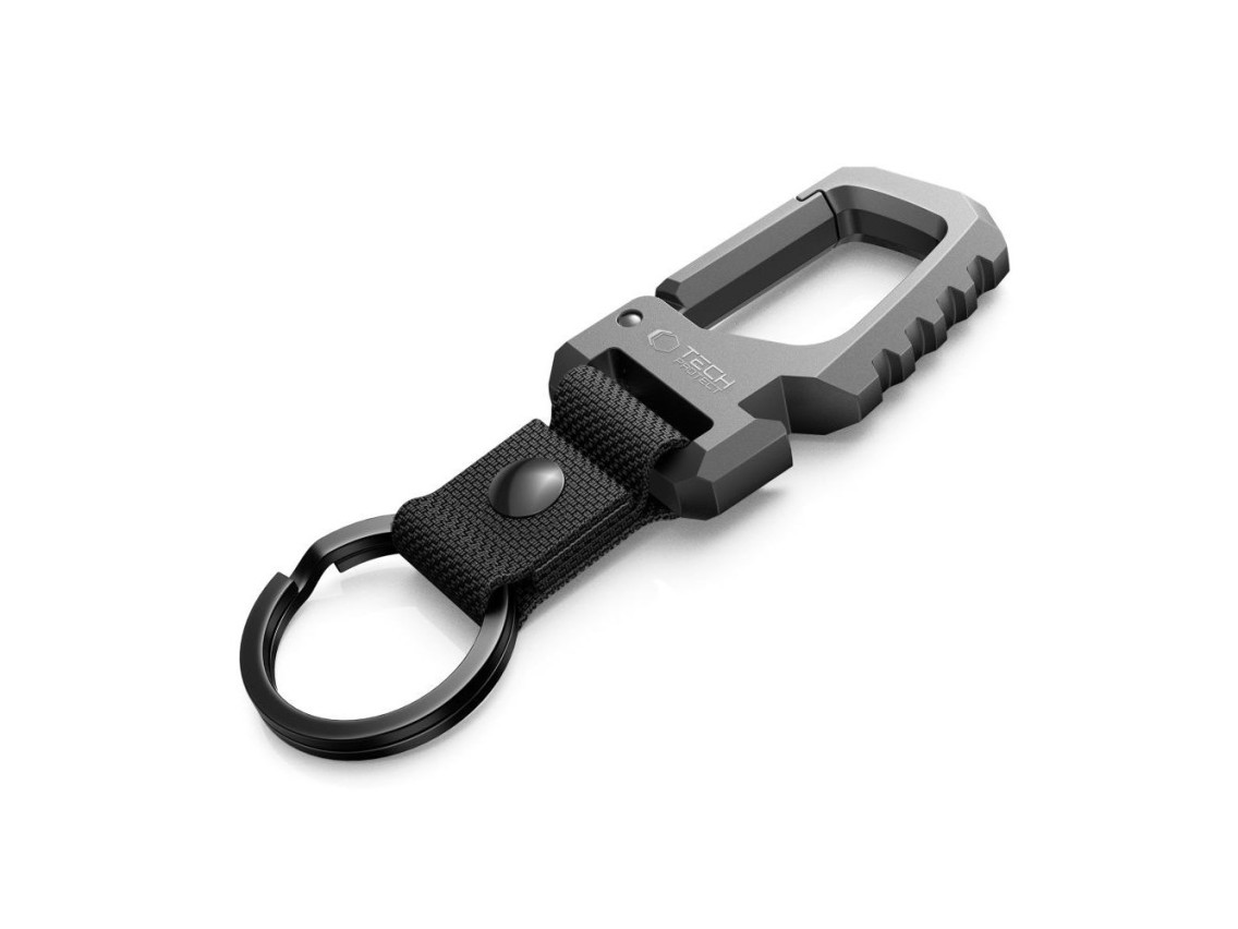 Tech-Protect Slidelock Keychain - Black and Gray