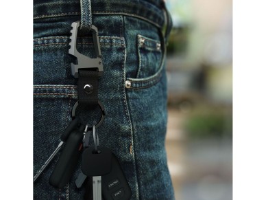 Tech-Protect Slidelock Keychain - Black and Gray