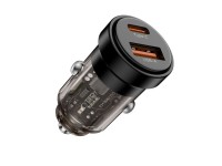 Carregador veicular Tech-Protect CC03 de 45 W com 2 portas USB-A/USB-C - Preto Carregador veicular Tech-Protect CC03 de 45 W com 2 portas USB-A/USB-C - Preto