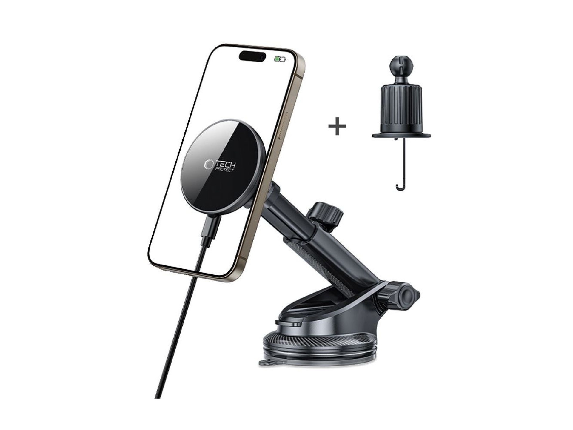 Tech-Protect mm15W-V10 Magnetic MagSafe Car Holder for Cockpit/Windshield/Air Vent - Black