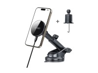 Tech-Protect mm15W-V10 Magnetic MagSafe Car Holder for Cockpit/Windshield/Air Vent - Black Tech-Protect mm15W-V10 Magnetic MagSafe Car Holder for Cockpit/Windshield/Air Vent - Black