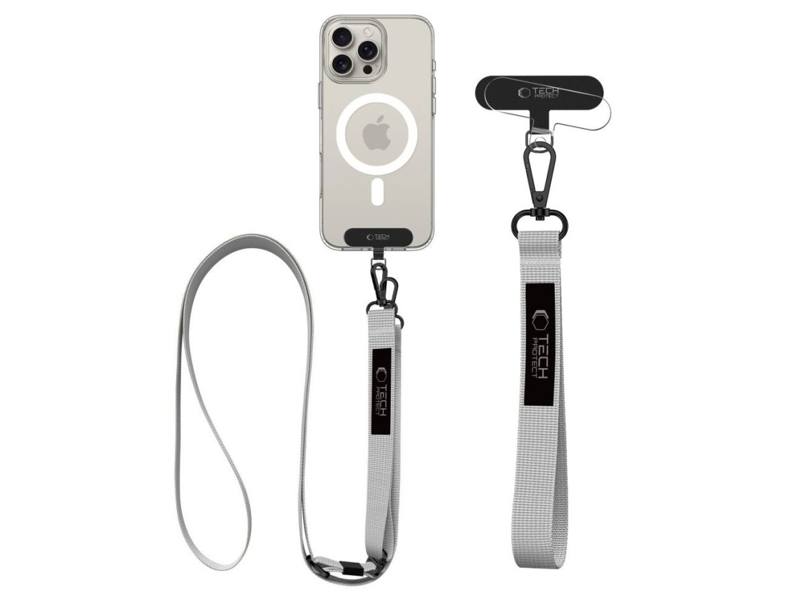 Tech-Protect C6S Long Lanyard for Phone - Gray