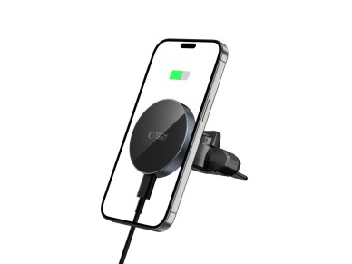 Tech-Protect mm15W-V5 Magnetic MagSafe Car Mount for Air Vent/CD Slot - Black Tech-Protect mm15W-V5 Magnetic MagSafe Car Mount for Air Vent/CD Slot - Black