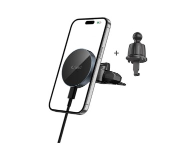 Tech-Protect mm15W-V5 Magnetic MagSafe Car Mount for Air Vent/CD Slot - Black Tech-Protect mm15W-V5 Magnetic MagSafe Car Mount for Air Vent/CD Slot - Black
