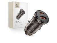 Cargador de coche Tech-Protect CC01 de 30 W con 2 puertos USB-A/USB-C - Negro
