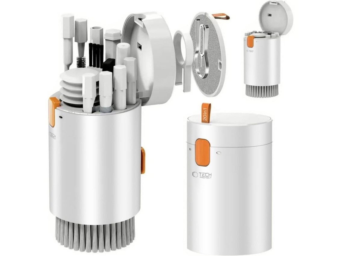Kit de limpeza multifuncional Tech-Protect 20 em 1 para celular, tablet, laptop e fones de ouvido -