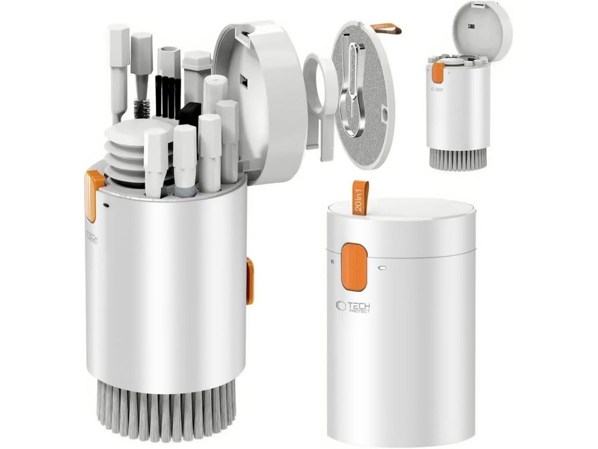 Kit de limpeza multifuncional Tech-Protect 20 em 1 para celular, tablet, laptop e fones de ouvido -