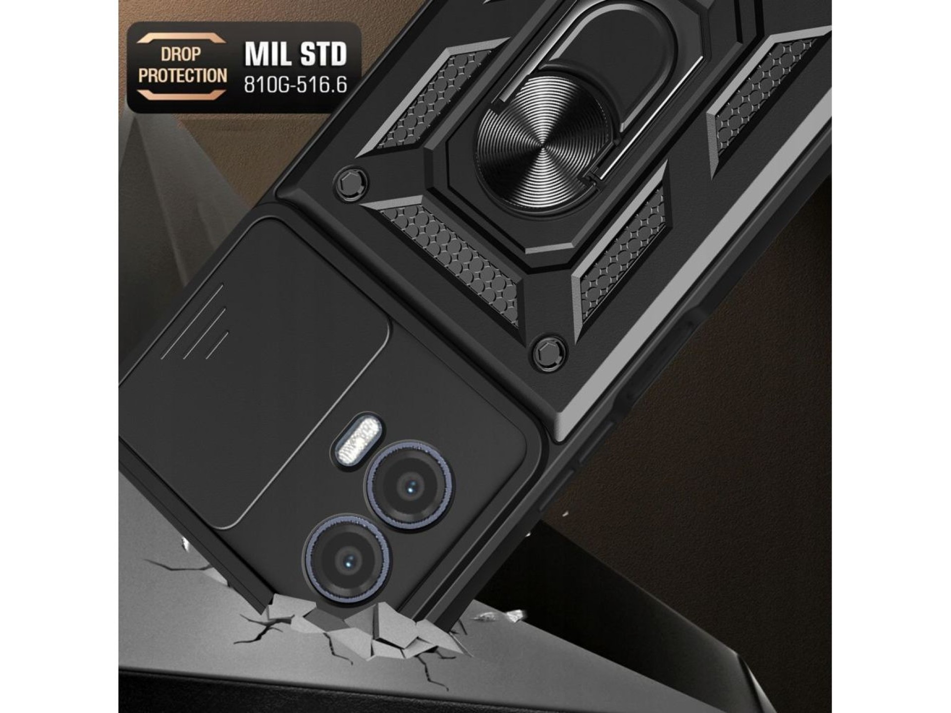 Capa Tech-Protect CamShield Pro para Motorola Moto G73 5G - Preta