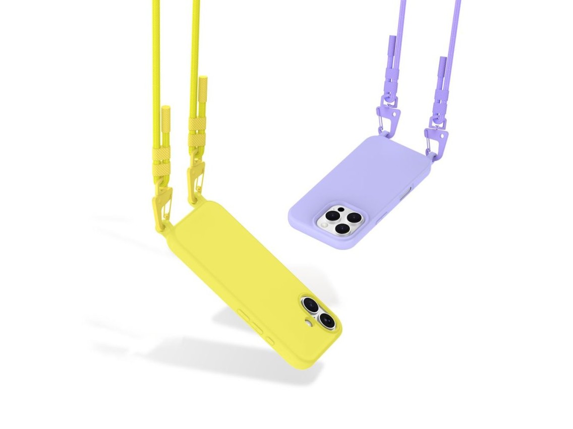 Capa Tech-Protect Magnecklace MagSafe para iPhone 15 - Amarela