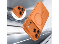 Tech-Protect Magpeak Magsafe CC Case for iPhone 17 Pro Max - Transparent Orange Tech-Protect Magpeak Magsafe CC Case for iPhone 17 Pro Max - Transparent Orange