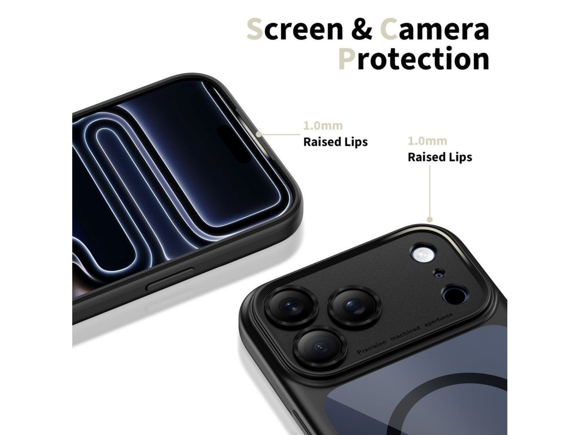 Funda Tech-Protect Magpeak MagSafe CC para iPhone 17 Pro Max - Transparente negra
