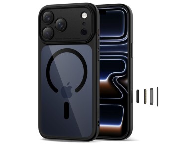 Tech-Protect Magpeak Magsafe CC Case for iPhone 17 Pro - Clear Black Tech-Protect Magpeak Magsafe CC Case for iPhone 17 Pro - Clear Black