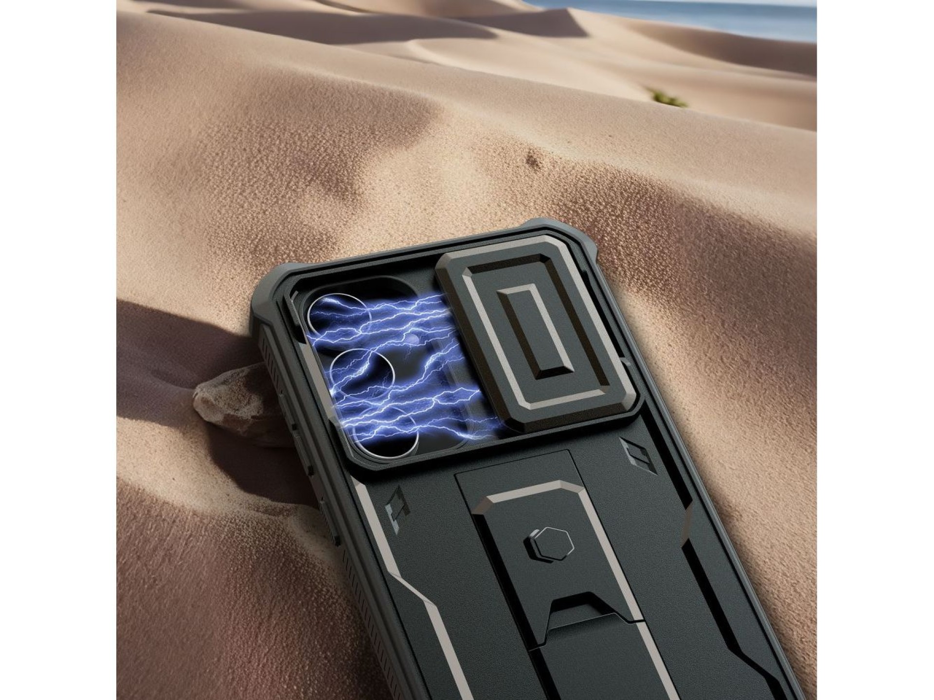 Tech-Protect Kevlar Cam+ Case for Samsung Galaxy S25 FE - Black
