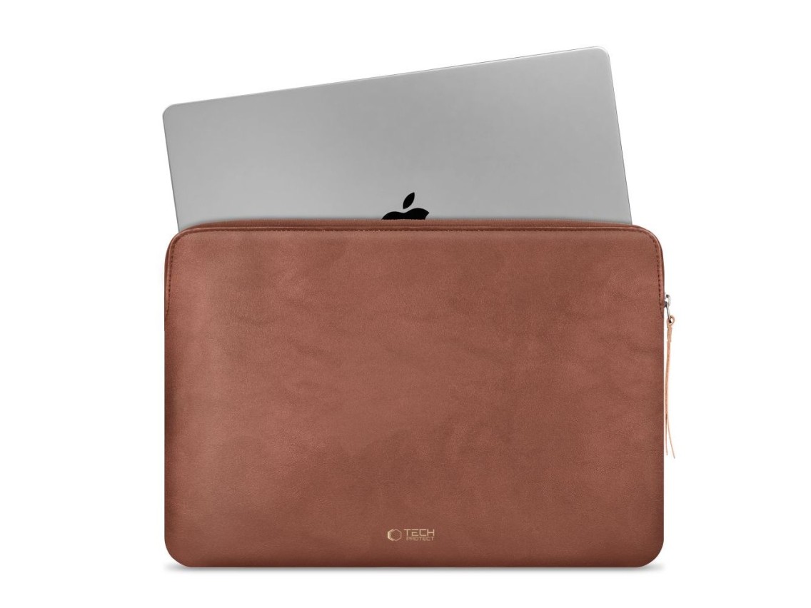 Bolsa para laptop Tech-Protect Fleece 15-16 - Marrom