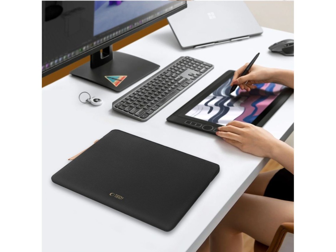 Bolsa para laptop Tech-Protect Fleece 15-16 - Preta