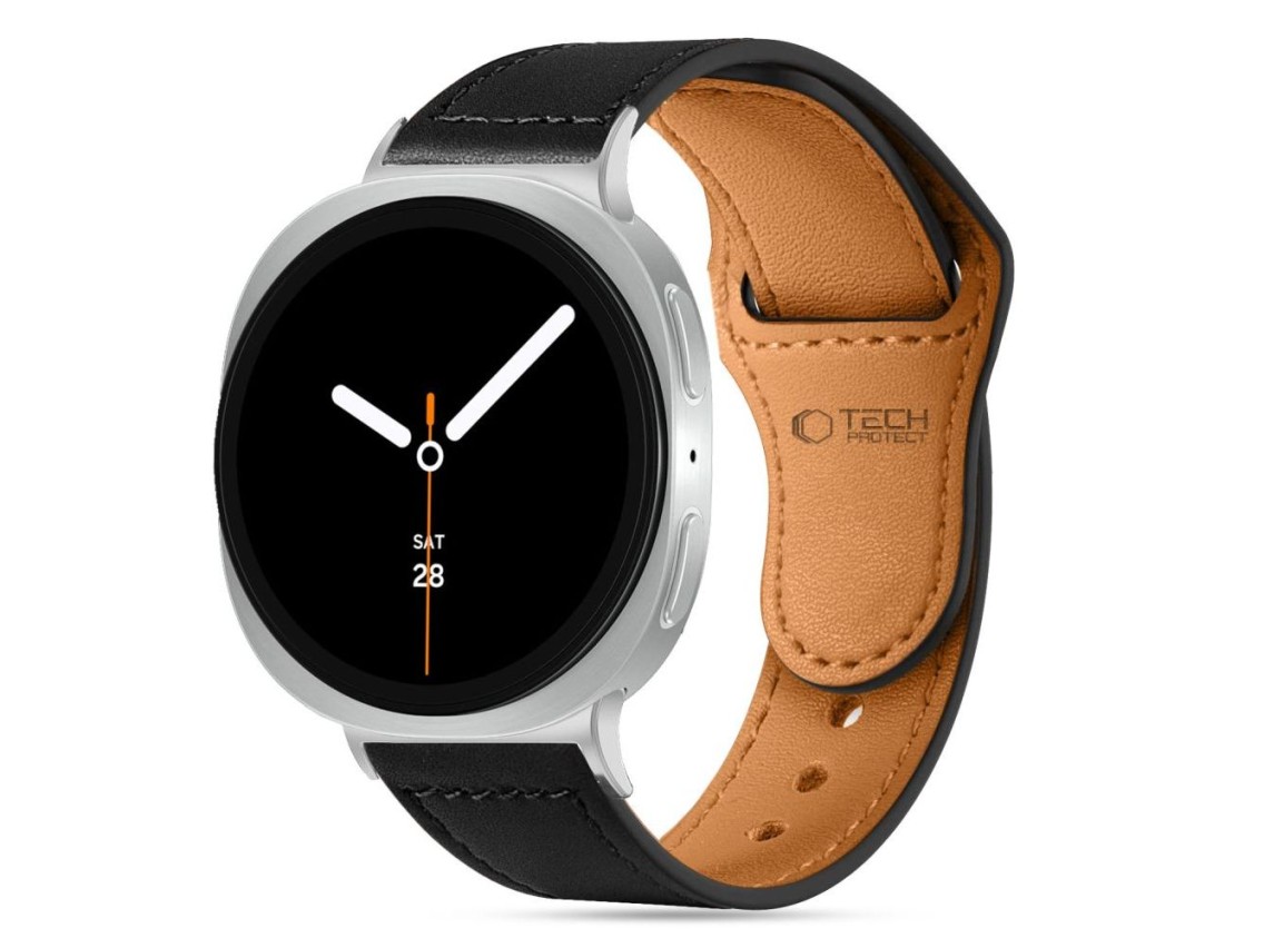 Pulseira Tech-Protect Leatherfit para Samsung Galaxy Watch 40/44/46 mm - Preta