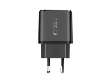 Tech-Protect NCA20 PD 20W / QC3.0 USB-A / USB-C wall charger - black Tech-Protect NCA20 PD 20W / QC3.0 USB-A / USB-C wall charger - black
