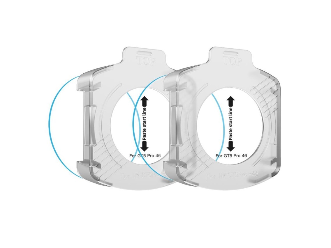 Protector de pantalla de vidrio templado Tech-Protect Easy Set+ (paquete de 2) para Huawei Watch GT