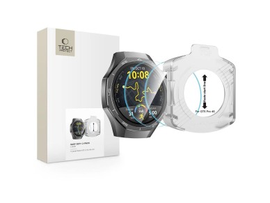 Protector de pantalla de vidrio templado Tech-Protect Easy Set+ (paquete de 2) para Huawei Watch GT 