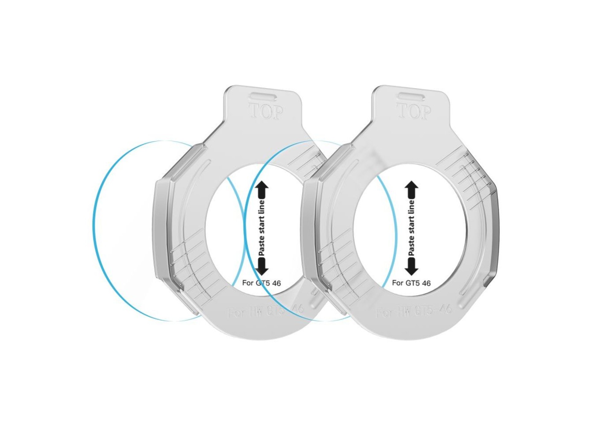 Tech-Protect Easy Set+ 2-pack tempered glass for Huawei Watch GT 5 46 mm - transparent