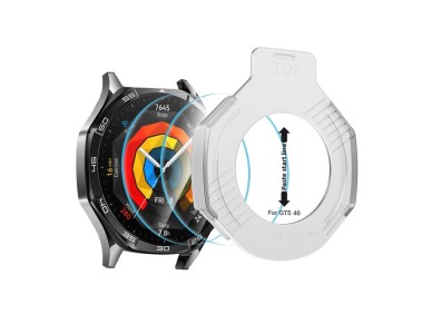 Kit com 2 pel�culas de vidro temperado Tech-Protect Easy Set+ para Huawei Watch GT 5 46 mm - transpa
