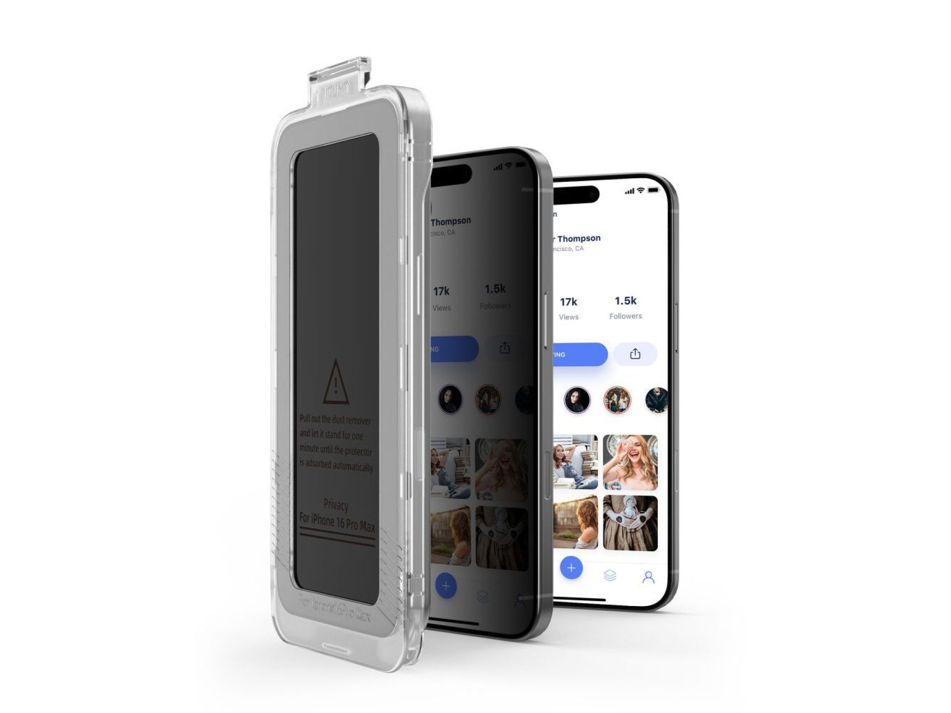 Tech-Protect Quick Set Spy+ Privacy Glass 2-pack for iPhone 16 Pro Max