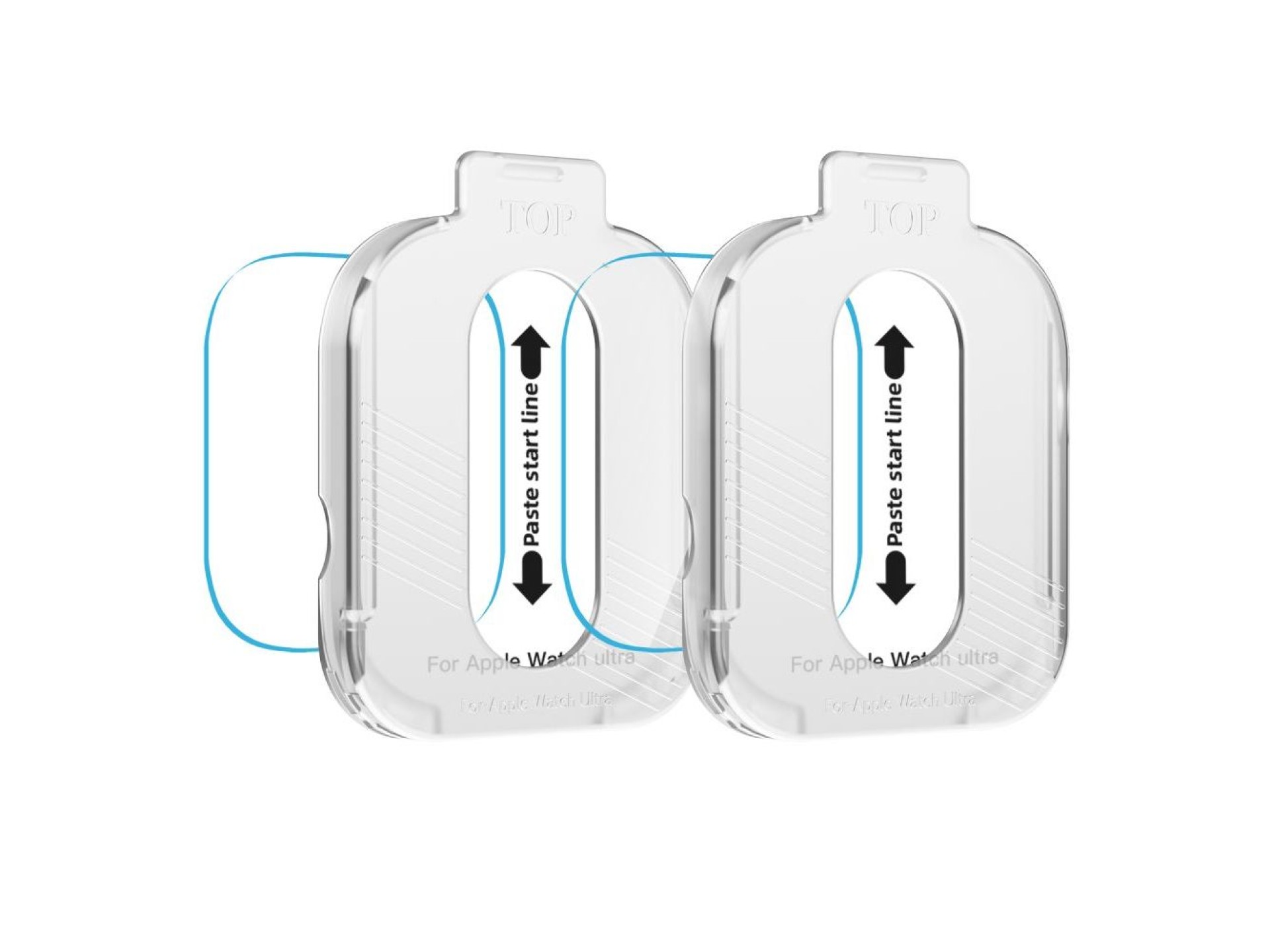 Protector de pantalla de vidrio templado Tech-Protect Easy Set+ (paquete de 2) para Apple Watch Ultr
