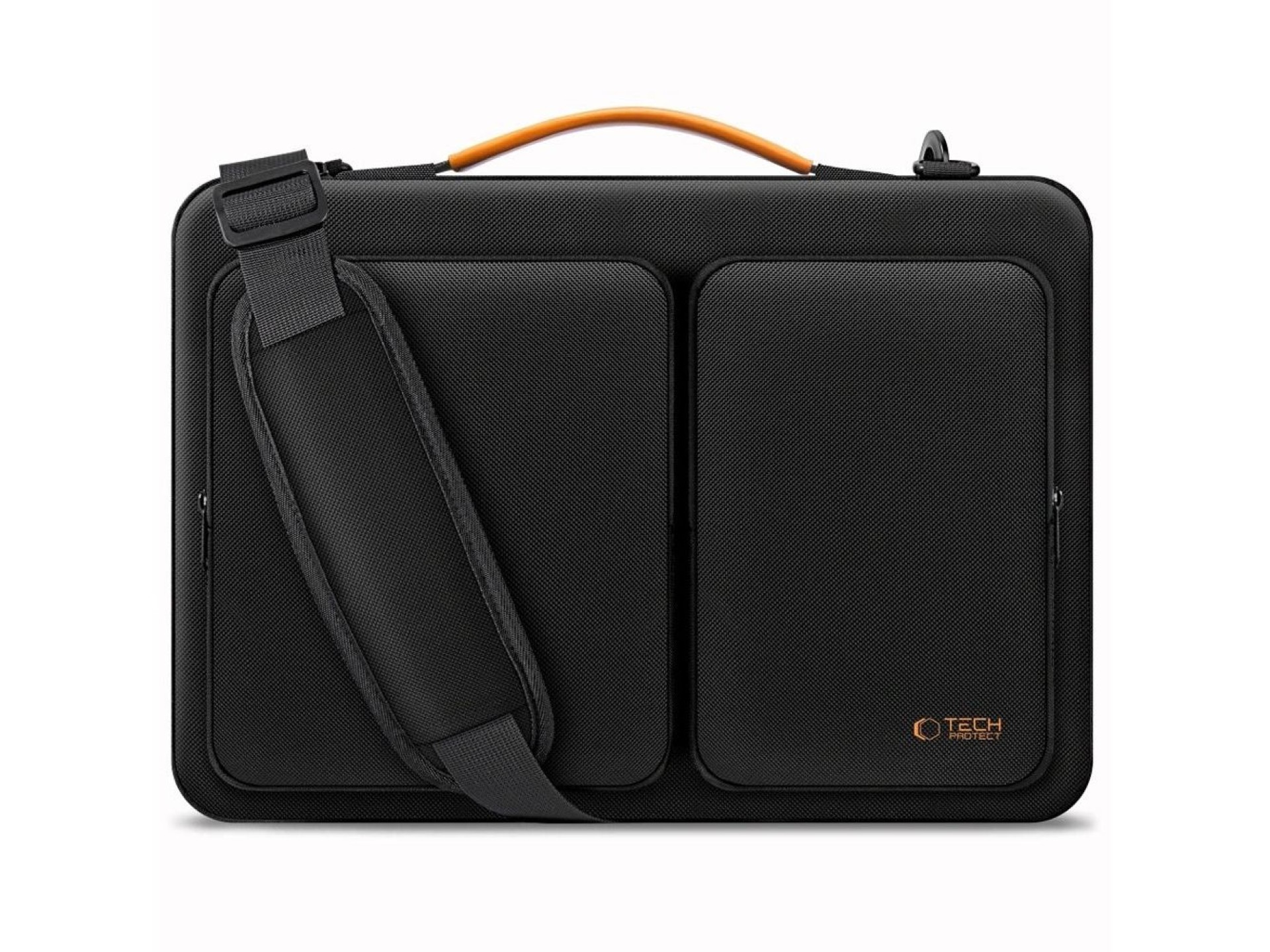 Bolsa Tech-Protect Defender para laptop de 15 a 16 polegadas - Preta e laranja